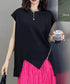 Drop Shoulder Zipper Top